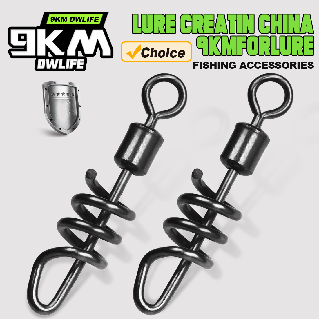 9KM 25Pcs Fishing Snap Swivels Stainless Steel High Strength Fishing Connector for Saltwater & Freshwater
