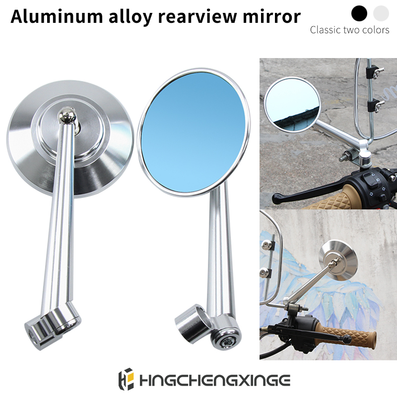 Motorcycle Mirror Mopeds Rearview CNC Mirrors Back Side Convex Mirror 2Pcs/1 Pair 8mm 10mm Universial