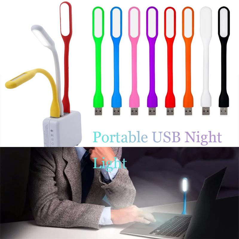 4/10 PCS Mini USB LED Reading Light Portable Bendable Eye Protection Night Lamp for Power Bank Laptop PC Notebook Book