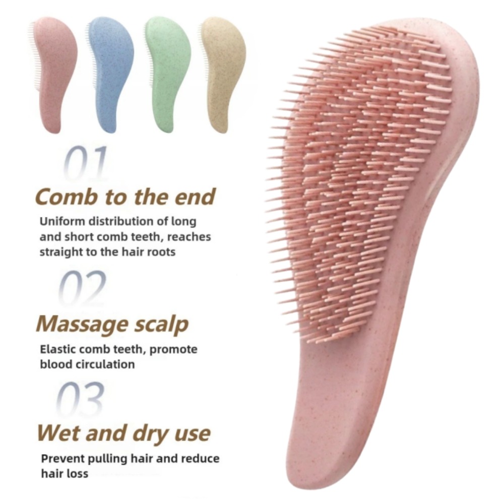 HOT 1pc Anti-static Hair Comb Brush Marbled Handle Detangling Comb Shower Hairbrush Hair Scalp Massage Comb Salon Styling Tool