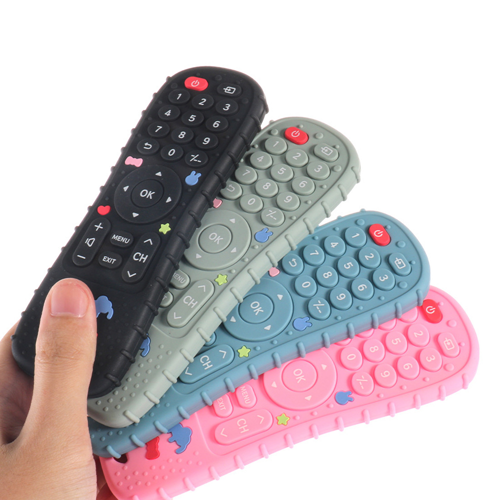 1Pc Grade Silicone Baby Teether Soothing Teether Early Educational Sensory Toys for Infant Teether Remote Control Shape
