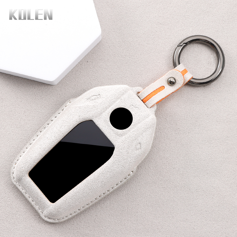 Car LED Display Key Case Cover Shell For BMW 5 7 Series X3 X4 X5 X7 G30 G31 G11 G12 G01 GT G32 i8 Leather Protector Accessories
