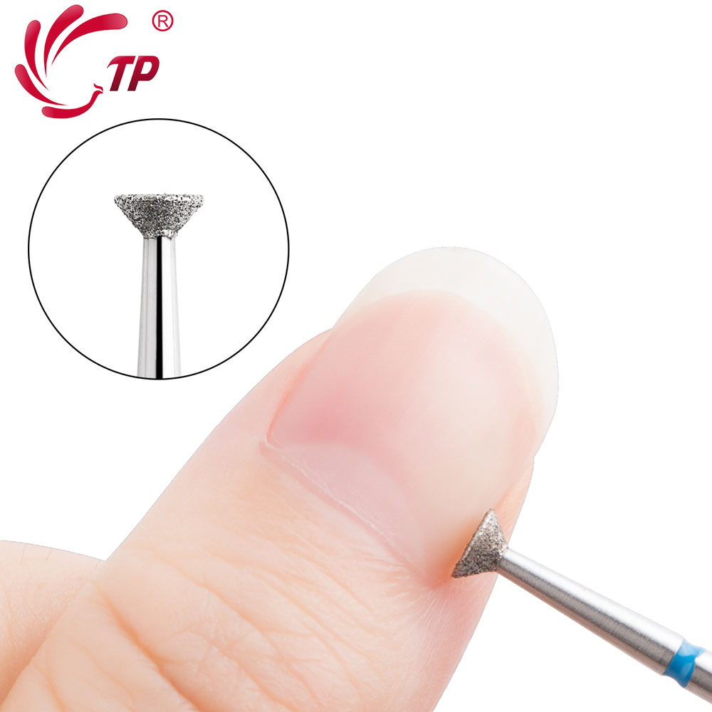 TP Cuticle Clean Carbide Nail Drill Bit Diamond Rotary Burrs Glue Overflow Removal Electric Nail File For Manicure Pedicure Tool