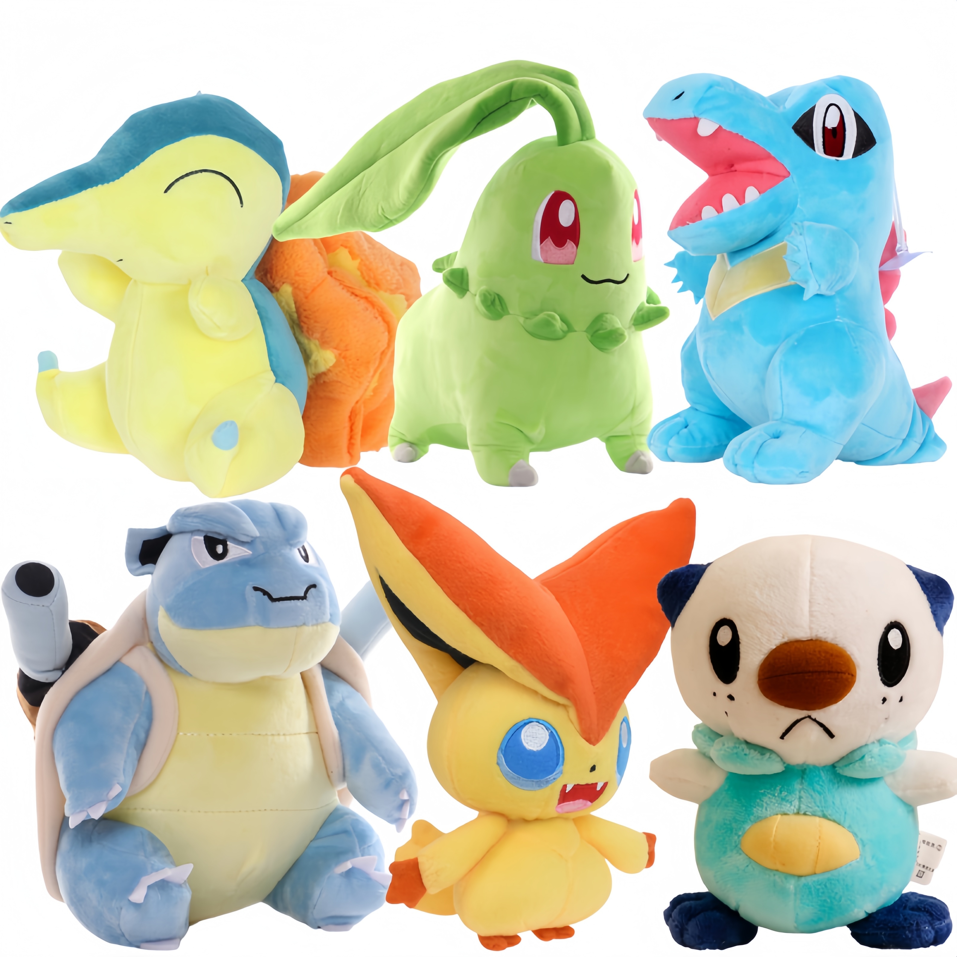 Pokemon Pikachu Victini Oshawott Peluche Squirtle Bulbasaur Charmander Cyndaquil Plush Stuffed Blastoise Toys Xmas Kid