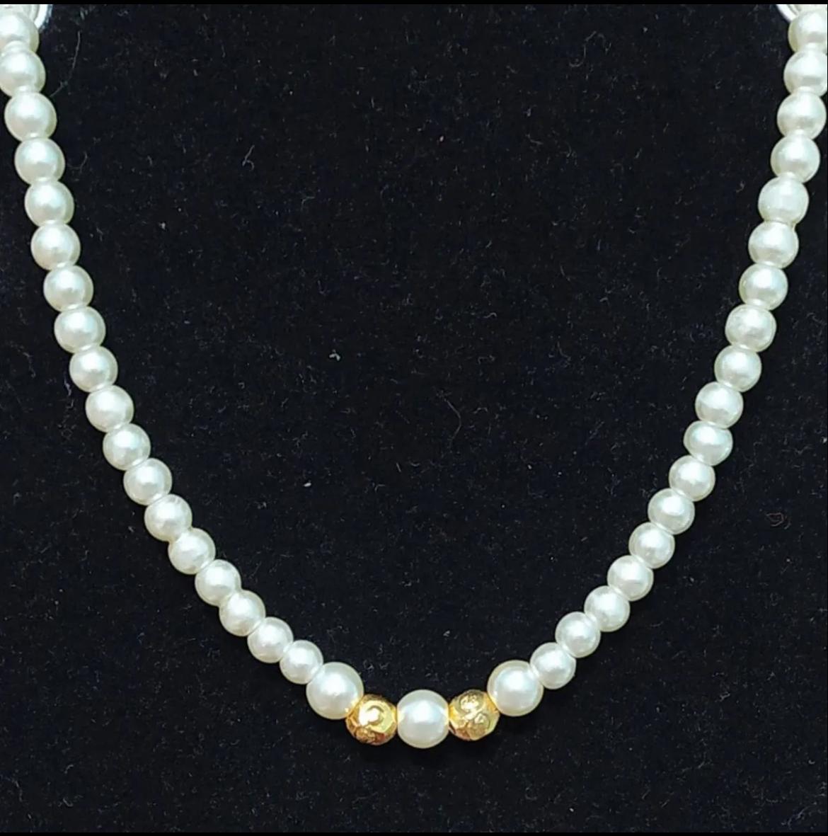 Trendy Colourful Pearl Necklace , Pearl Bead Necklace & Charm Pearl Choker Necklace