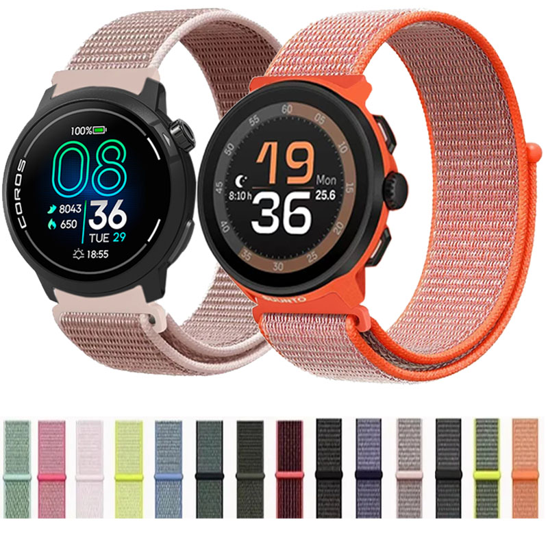 20/22mm Nylon Loop Strap for COROS APEX 4 42mm PACE 3 Sports Breathable Band for For CMF 3 Pro for Suunto Run/Vertical 2 Race 2