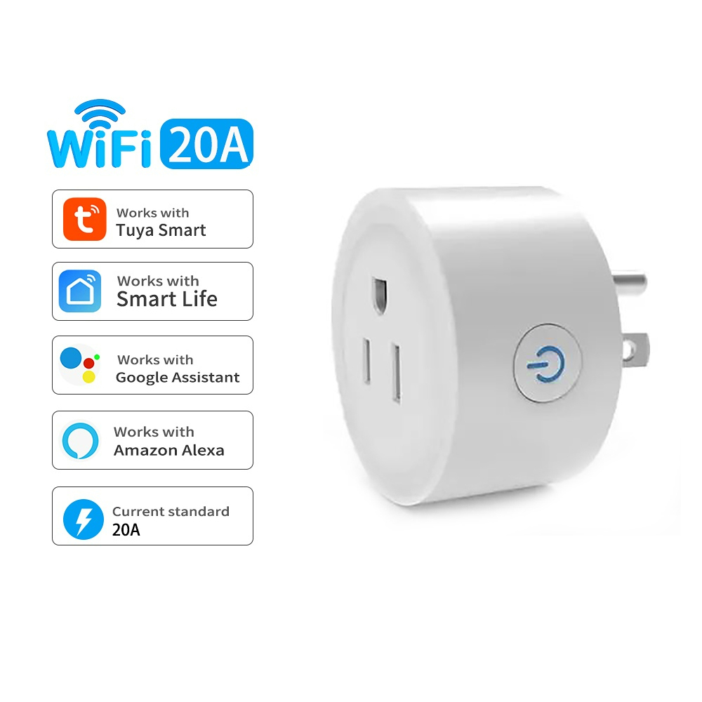 Smart Wifi Plug US Standard Wireless Outlet 10A Remote Control Smart Home Appliances Work With Tuya app Alexa Home