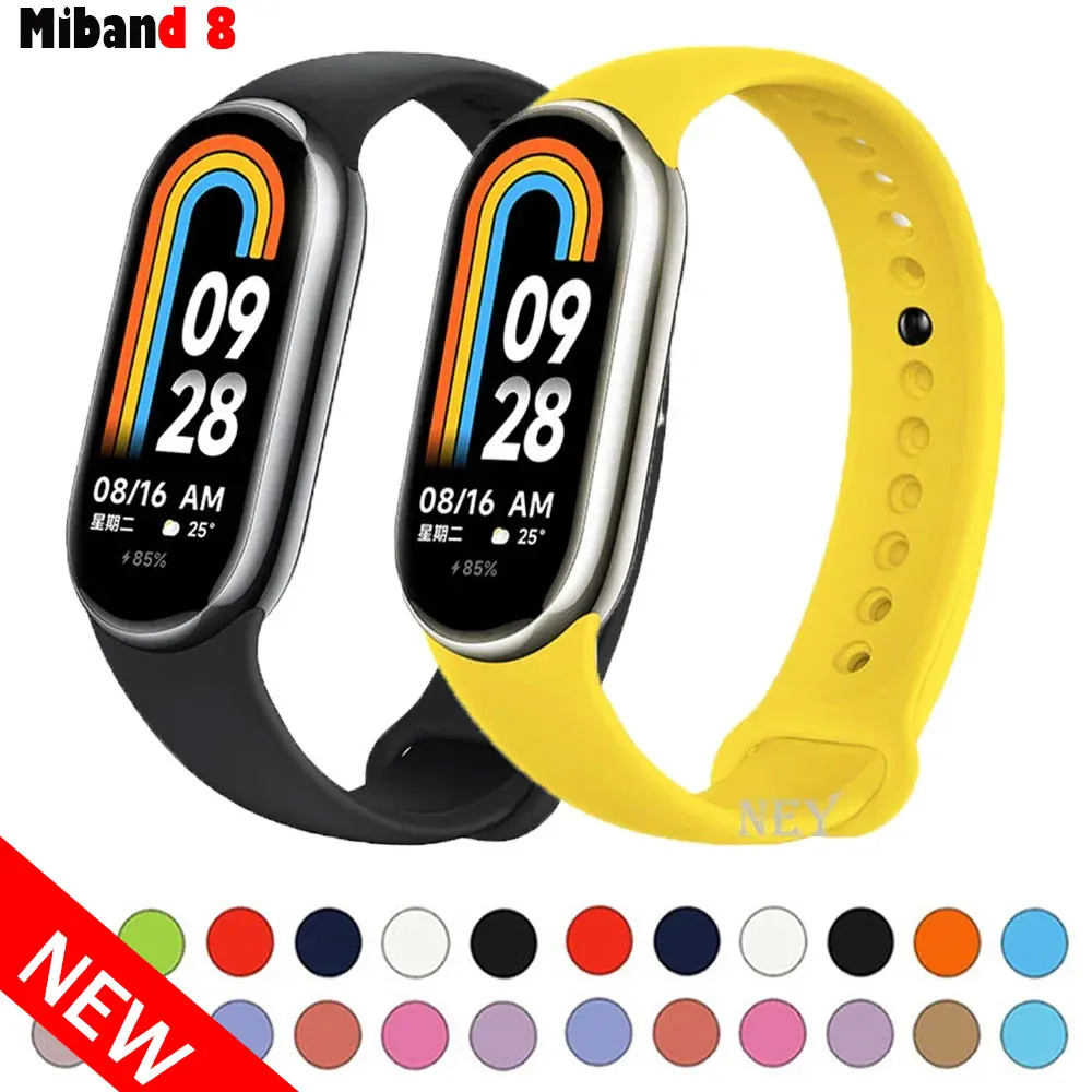 Silicone Strap for Xiaomi Mi Band 10 9 8 Strap NFC Sport Rubber Bracelet pulseira Correas Xiaomi Smart Band 10 9 8 Accessories