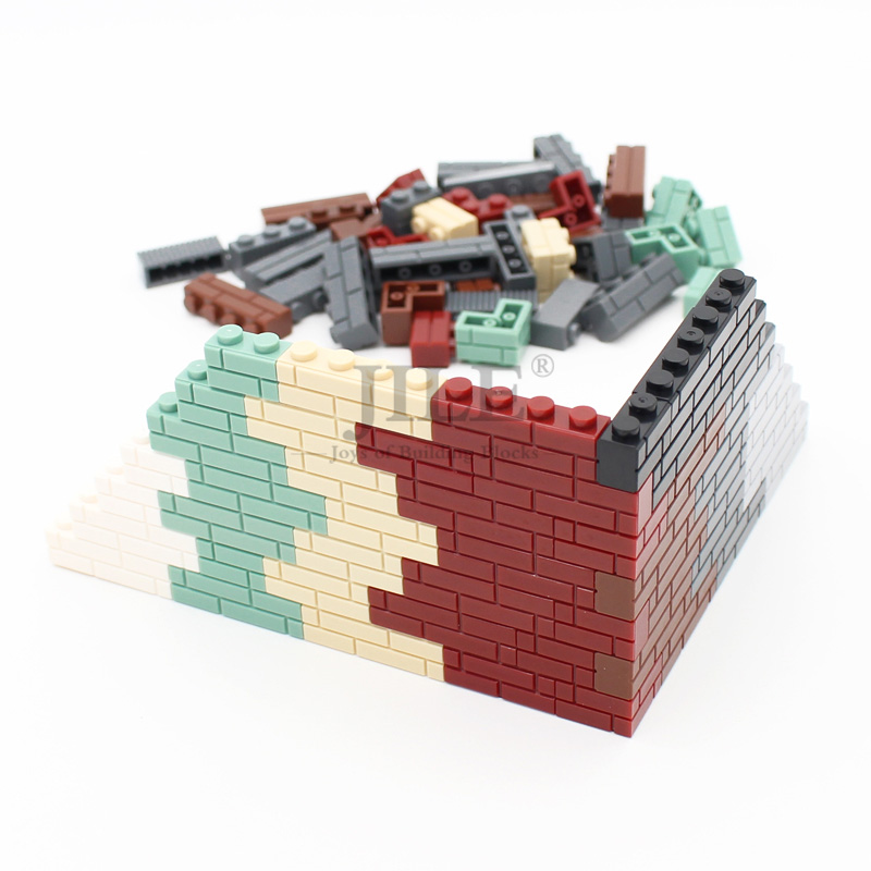 Moc Brick Modified 1x2 1x3 1x4 Masonry Profile Compatible 98283,2357,3622,15533 Wall Build Block DIY Enlighten Assembled City
