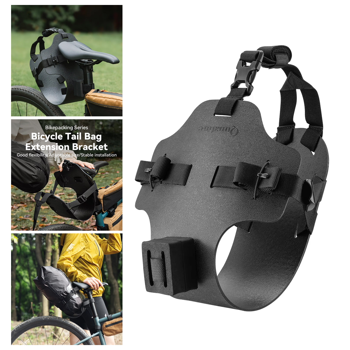 Bicycles Saddle Tail Bag Stabilizer Bracket Adjustable Bike Saddlebag Tail Bag Carrier for Road Mountain & Touring Bikes