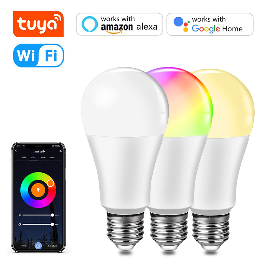 Zigbee 3.0 18W LED Light Bulb RGB+WW+CW E27 WiFi Tuya Smart Home LED Lamp Works With Smart Life Alexa Assistant