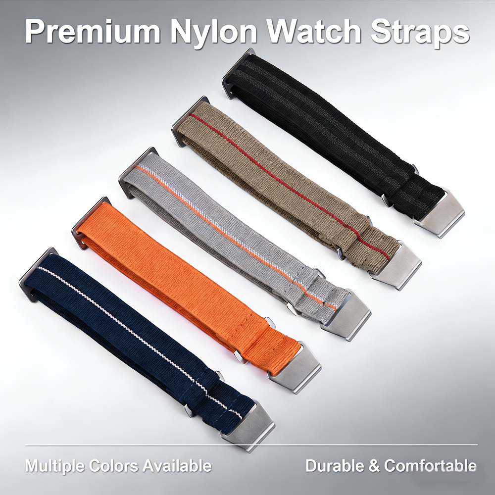 Comfortable Nylon Watch Band 20mm 22mm Washable Strap Durable Loop Watchbands For Men Premium Quality Universal Fit