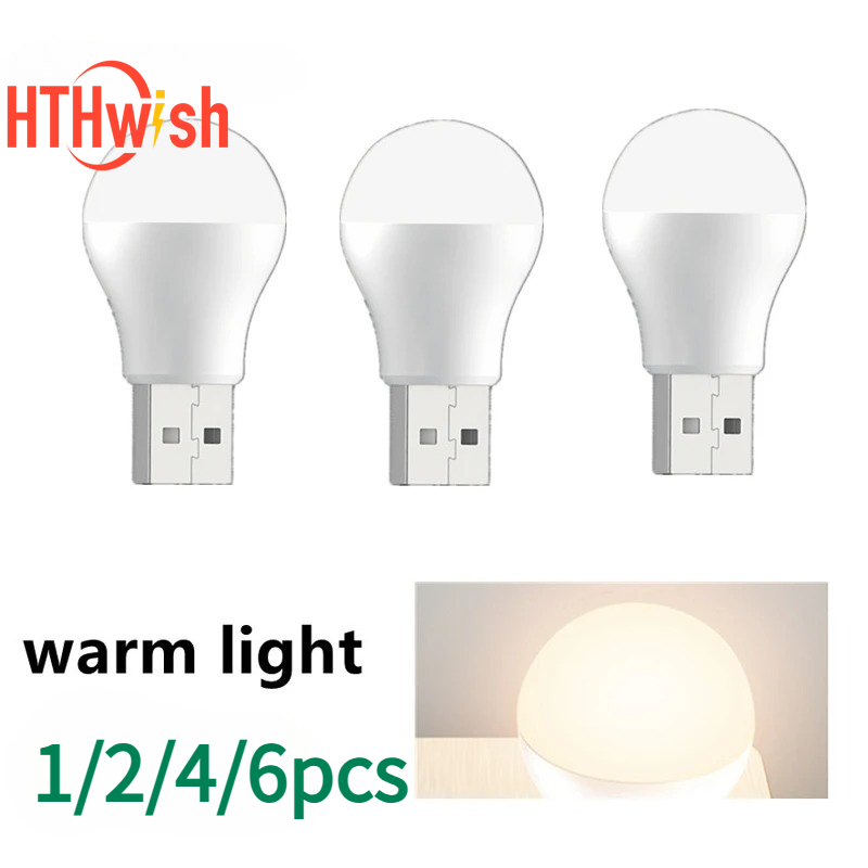 2/4PCS USB Plug LED Light Mini Book Lamp 3leds Night Light Ultra Bright Eye Protection Reading Lamp For Power Bank Laptop DC 5V