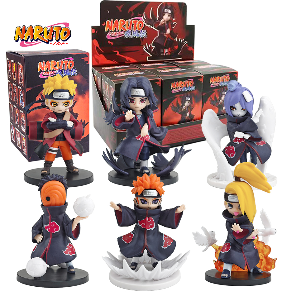 Naruto Shippuden Akatsuki Arc Series Genuine Blind Box Guess Action Figure Toys Bag Ornament Figurines Home Decor