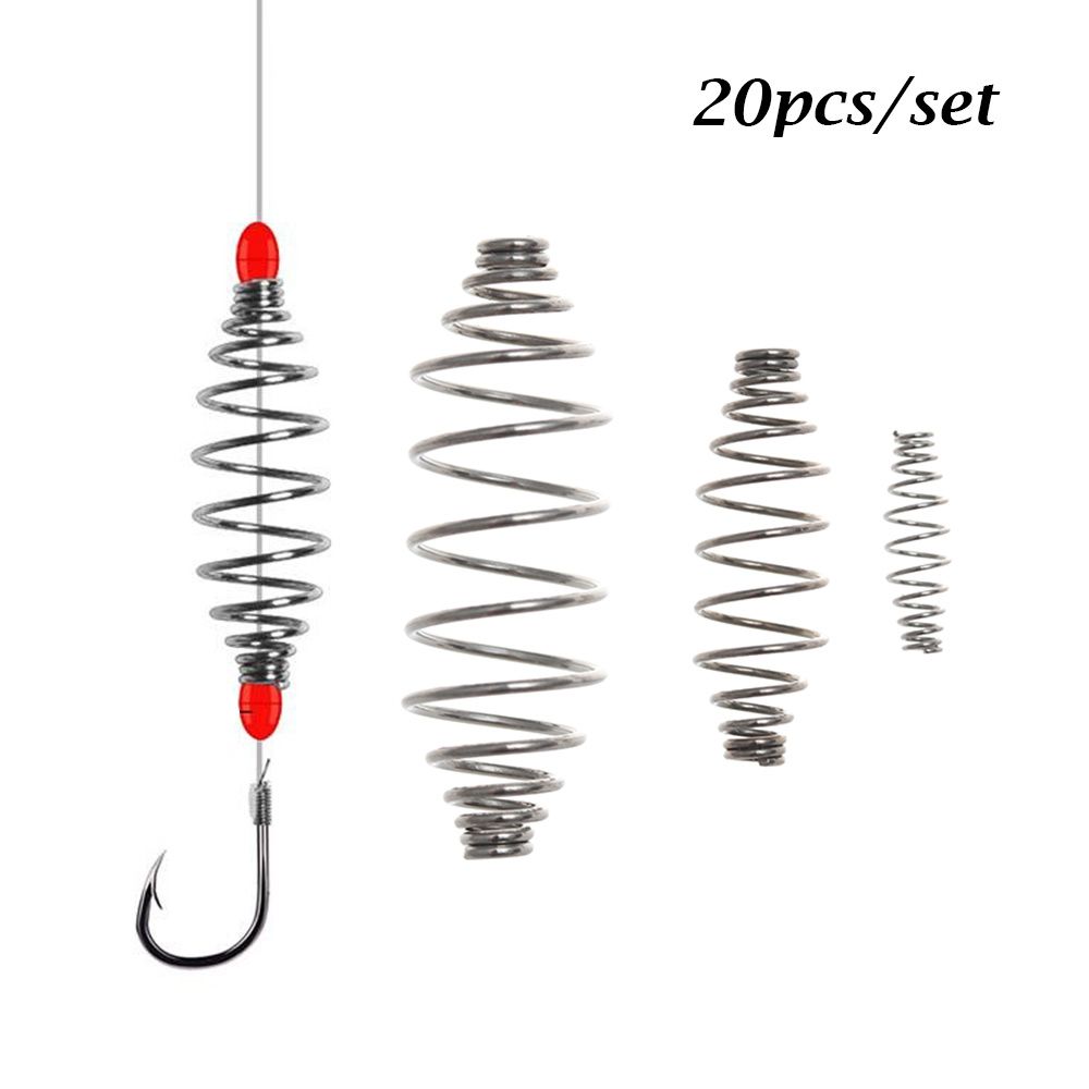 20Pcs Fishing Spring Feeder Cage New Style Floating Feeder Carp Fishing Tackle Hair Rig Combi Rigs High Quality Fishing Tools