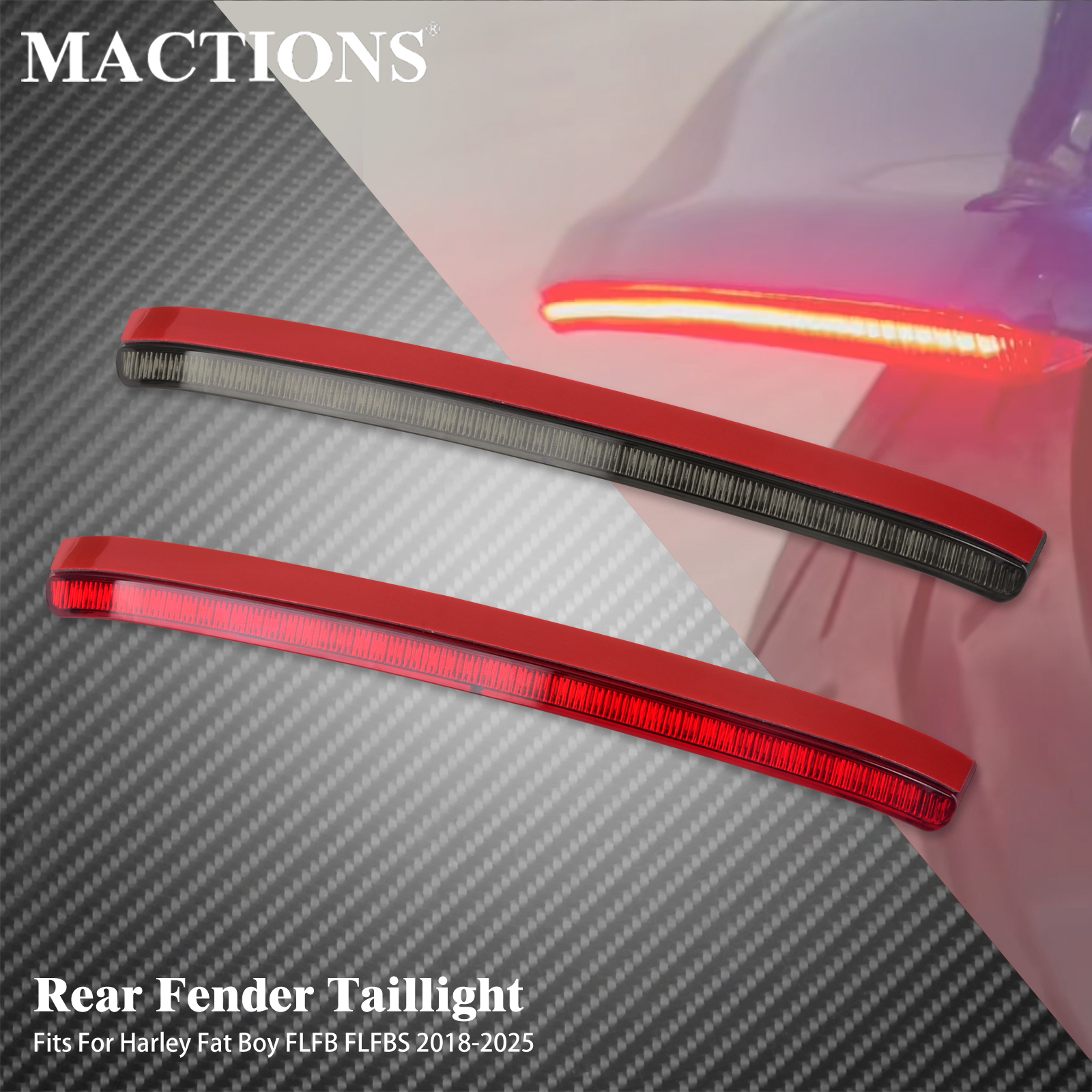 Motorcycle Tail Lamps LED Rear Fender Brake Light Turn Signal Indicator Lamp For Harley Softail Fatboy FLFB FLFBS 18-25 US Model
