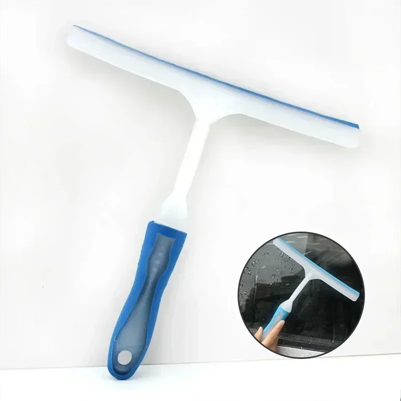 1PC Non-Scratch Soft Silicone Handy Scraper Squeegee Glass Wall Household Cleaning Tools T-Shape Multifunctional Anti-slip Wiper