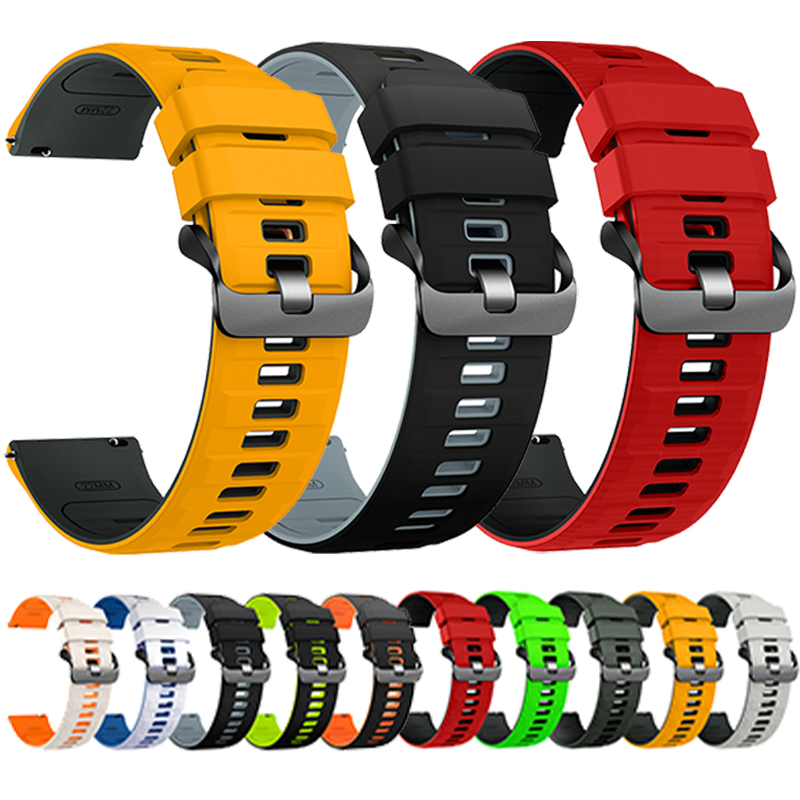 22mm Silicone Band for Garmin Forerunner 265 255 570 47mm Watch Strap for Garmin Venu 4 3 2/Vivoactive 4/265 255 Sports Bracelet