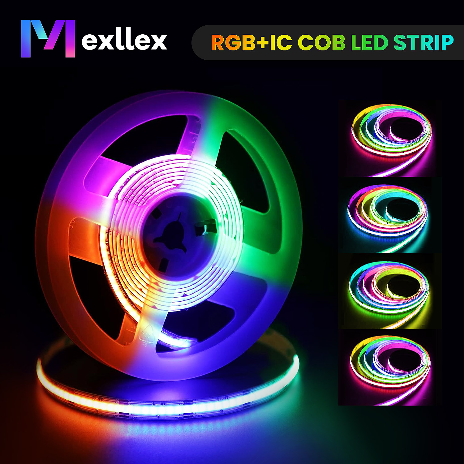 5M WS2811 RGBIC COB Led Strip, Individually Addressable,160 or 576leds/M Dream Color Flexible TV BackLight Room Party Decoration