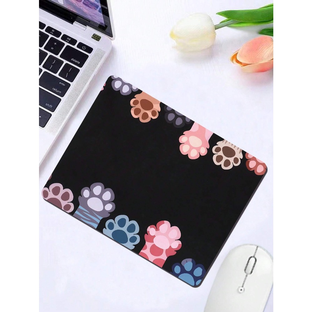 Cat Paw Pattern Cute Mouse Pad | Daily Use Desk Mat for Office Gaming