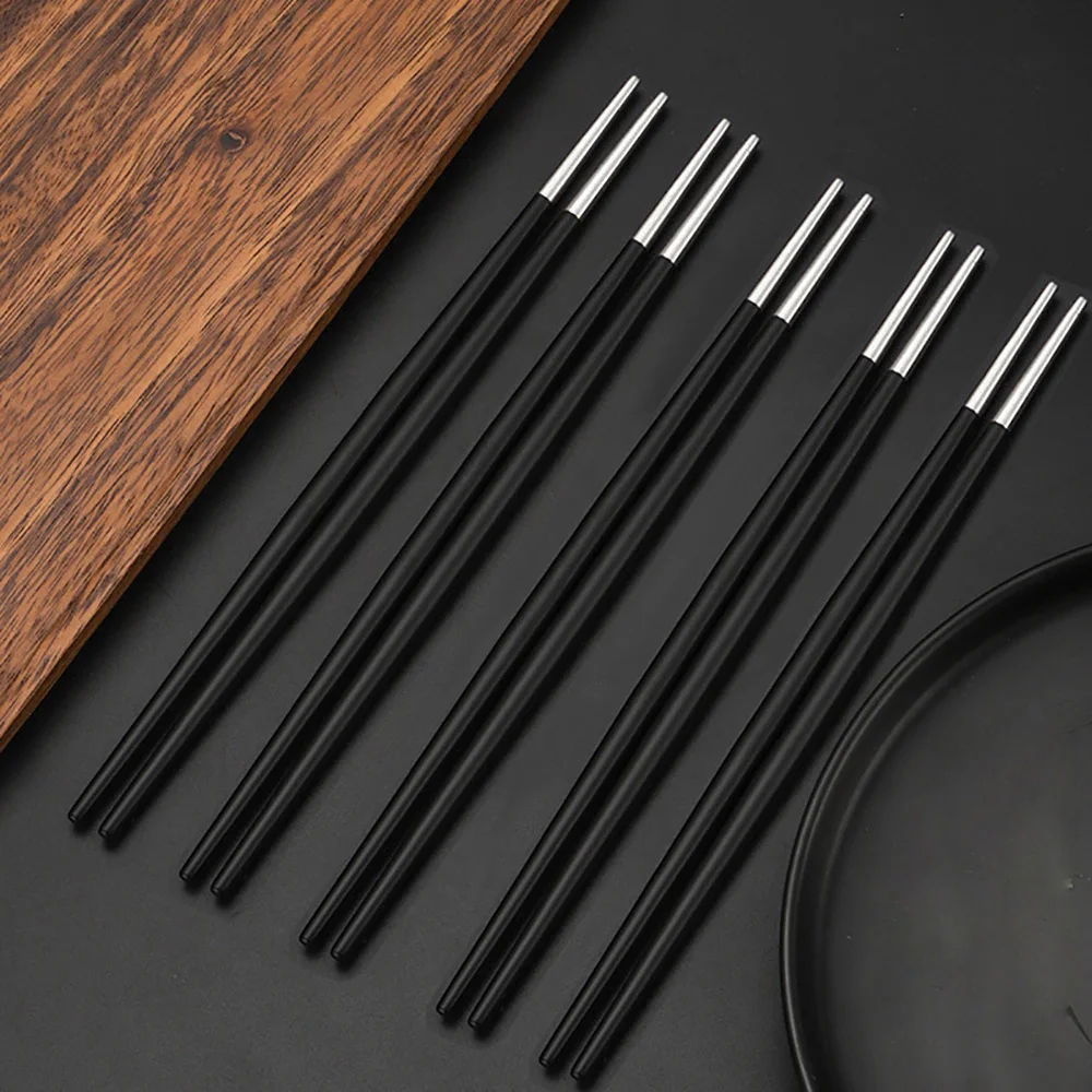 Japanese 1/2/5 Pairs Chopsticks 304 Stainless Steel Non-Slip Chopstick Metal Sushi Sticks Korean Food Chinese Chopsticks Set nike ja 3
