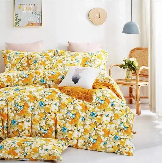 Mini Vella Cotton King Size Bedsheet With 2 Pillowcovers