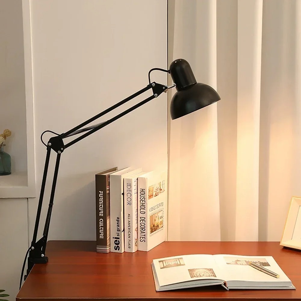 Flexible LED Desk Lamp Home Office Modern Table Lamp Metal Architect Adjustable Folding Reading Light