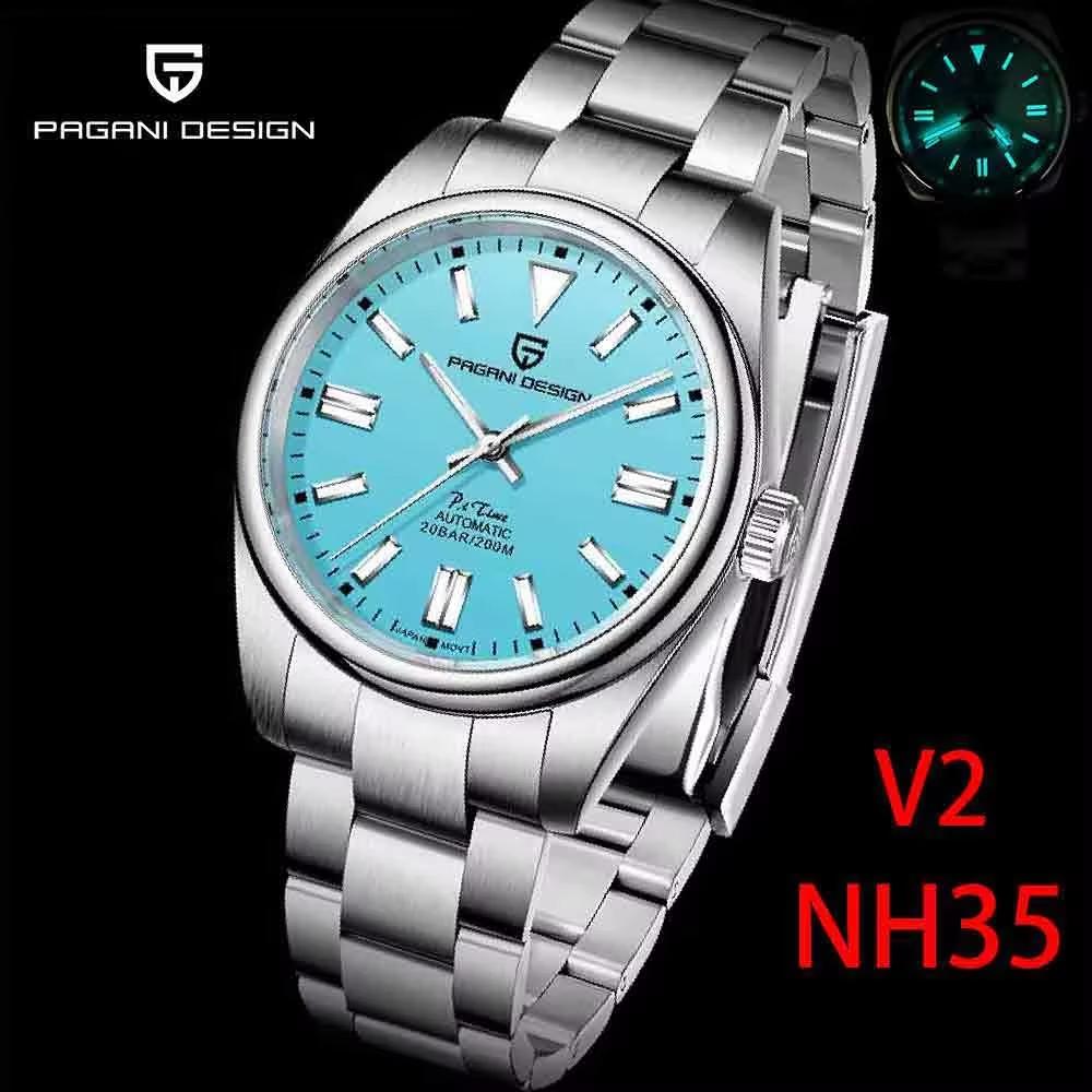 2026 PAGANI Design New 39mmMen's Mechanical Watches NH35/8215 Automatic Watch Sapphire Stainless Steel 20Bar Waterproof Reloj