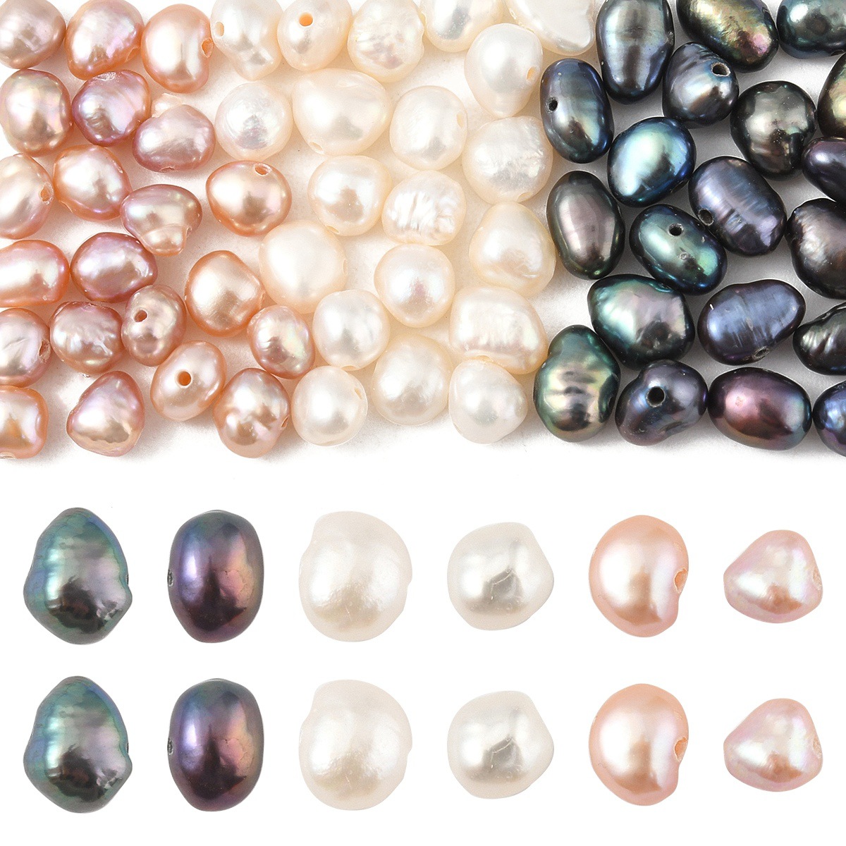 10Pcs Natural Freshwater Pearl Beads Exquisite Irregular Pearl Bead DIY Women Jewelry Making Accessory