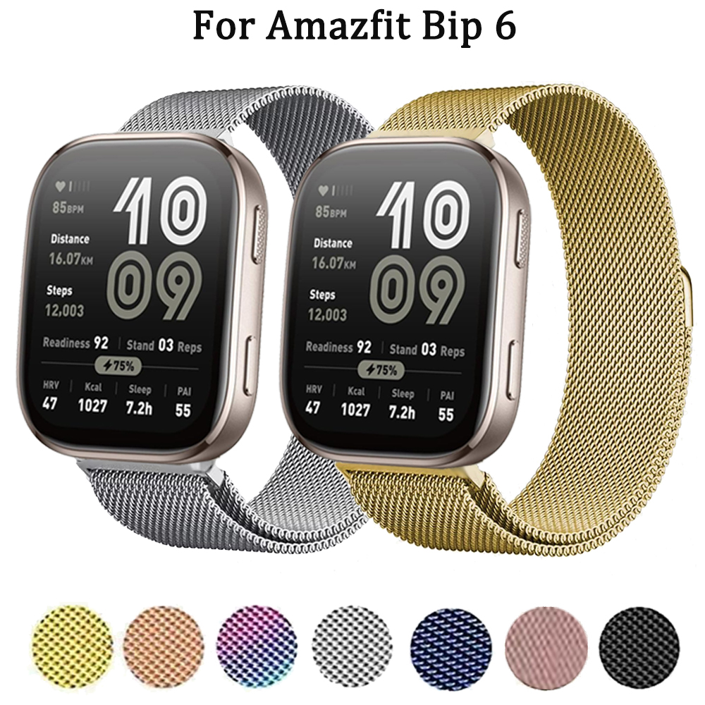 22mm Milanese Magnetic Loop For Amazfit Bip 6/Bip 5 Bip 5 Unity/GTR 2 3 4 Bracelet For Amazfit Balance/Cheetah Round/Pro/Stratos