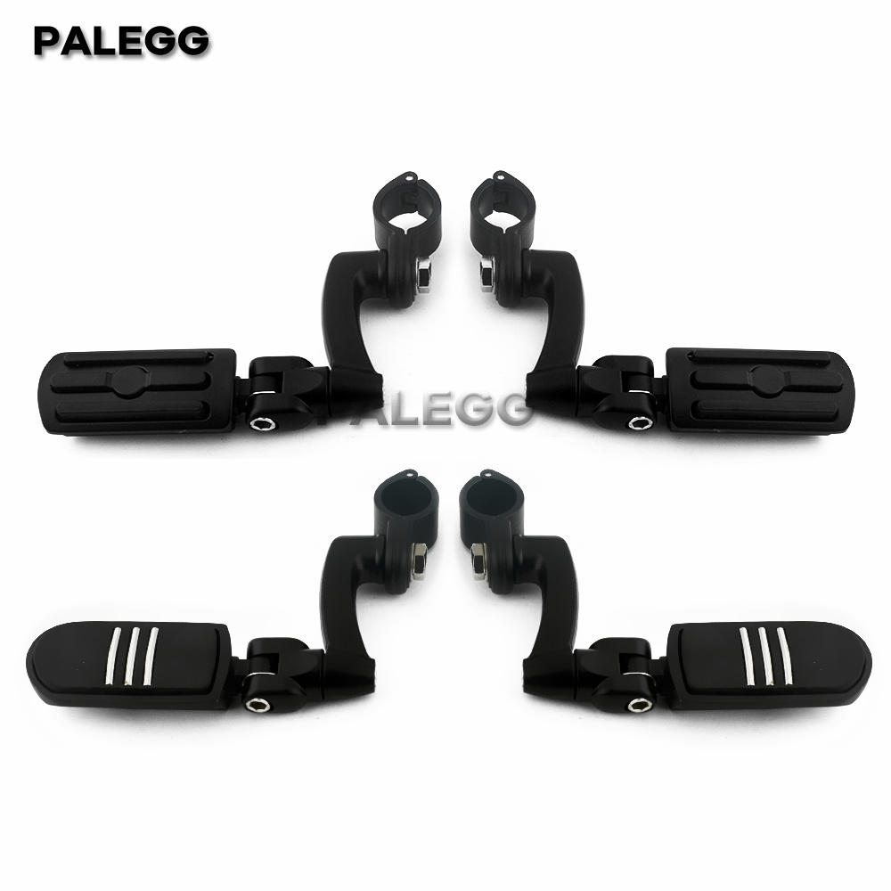 1.25" Highway Pegs for Harley Touring Road King Road Glide Electra Glide Street Glide Sportster Softail Adjustable Footpeg Matte