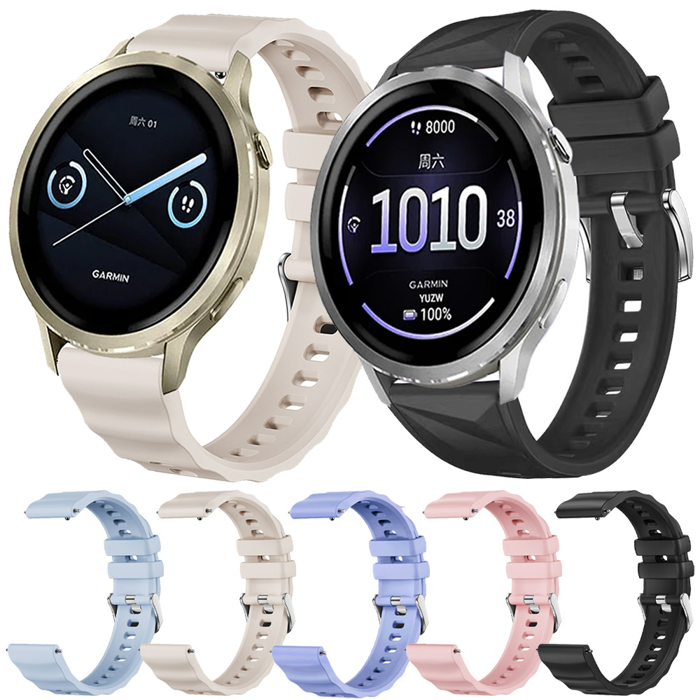 18mm Silicone Straps For Garmin Venu 4 41mm 3S 2S Forerunner 265S/255S/255S Music/Vivoactive 4S 3S Soft Bracelet Sport Watchband