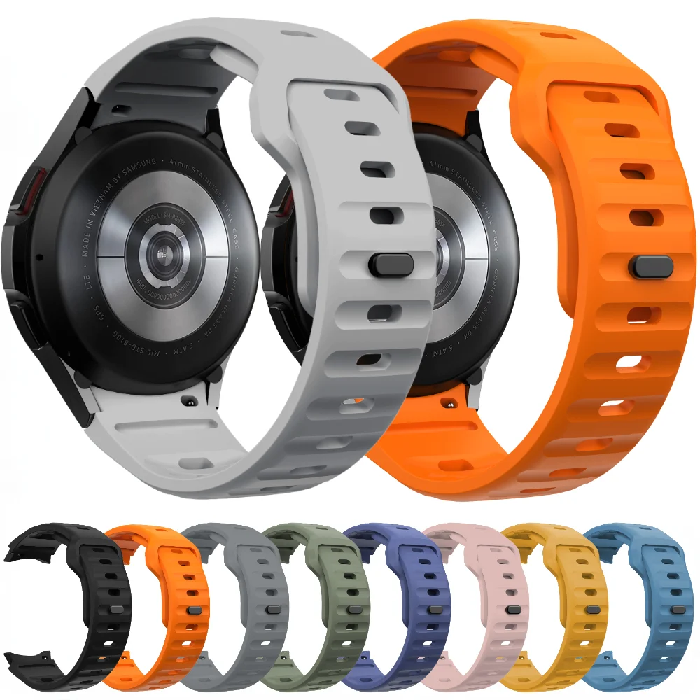 official Sport Silicone Strap For Watch 7/6/5/4 44mm 40mm Bracelet Watchband Watch 6-4 Classic 47mm 43/46mm Belt