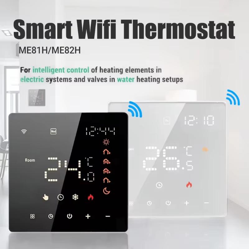 Smart WiFi Thermostat ME81H/82H with LED Display for Water Gas Boiler - Tuya APP Control and Alexa Home Voice Command