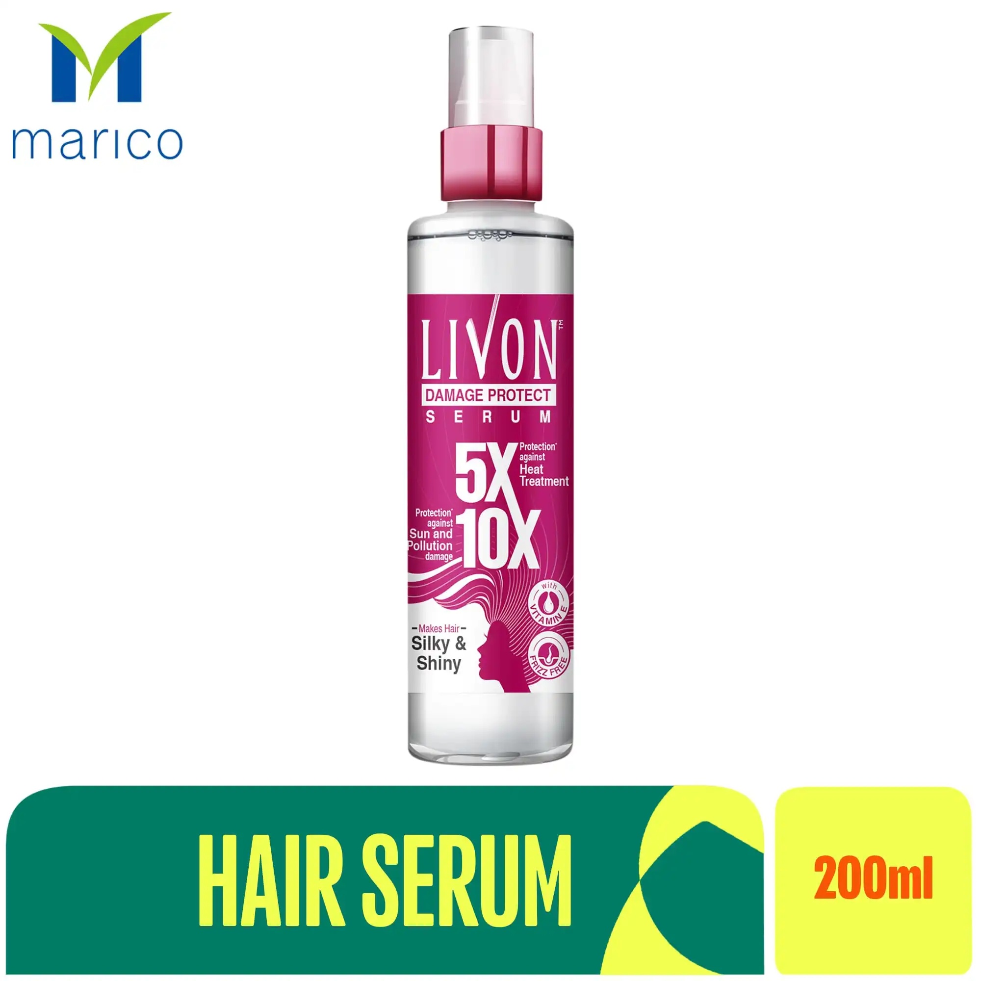 Livon Serum Damaged Protect Heat Treatment Hair Serum 200ml - image 1