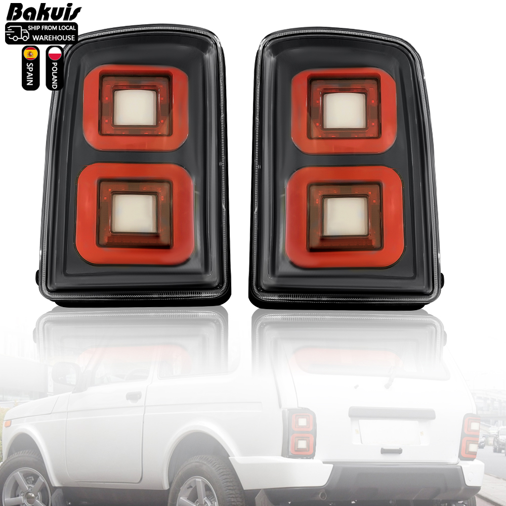 Car LED Rear Lights for Lada Niva 4x4 Led Taillights Stop Brake Reversing Turn Signal Light with Relay for Lada 4X4 Niva 1995 +