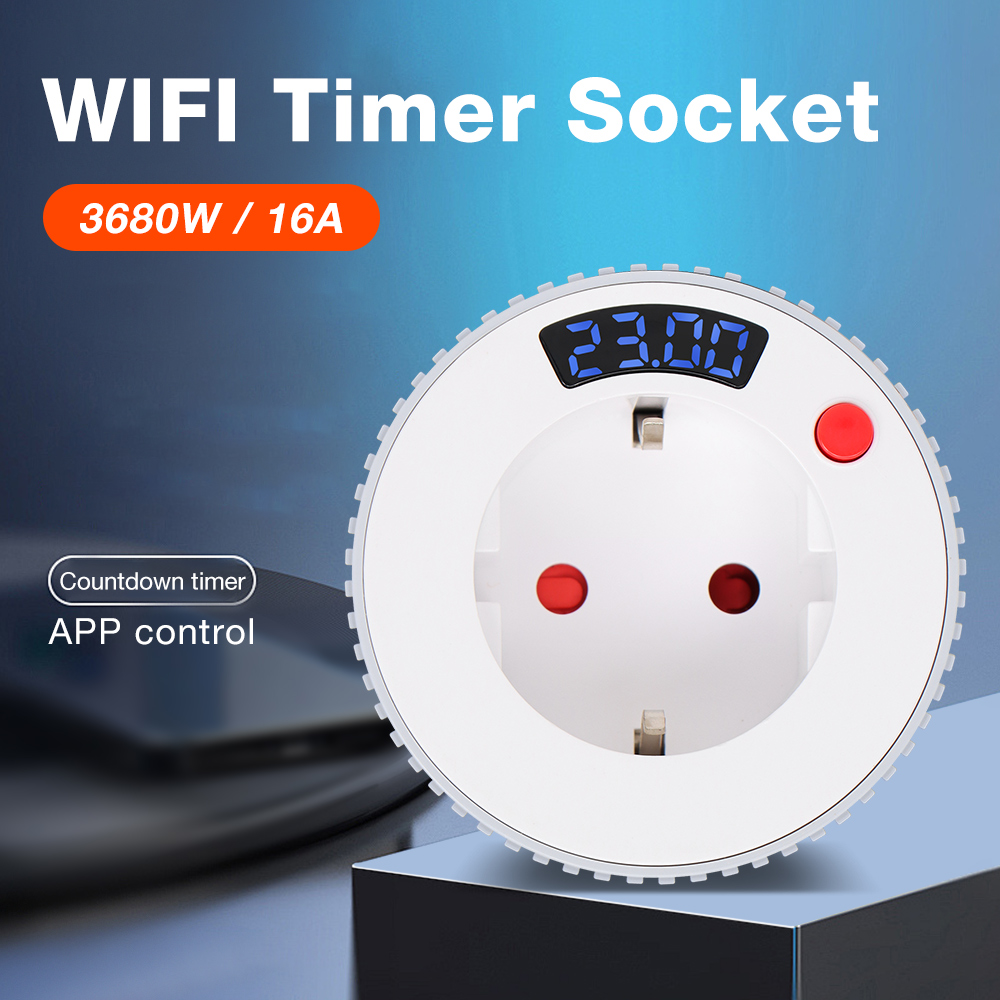 2025 New Tuya WiFi Smart Timer Socket Timing Socket 24-hours Countdown Timer Switch Mechanical Timer 16A 3680W