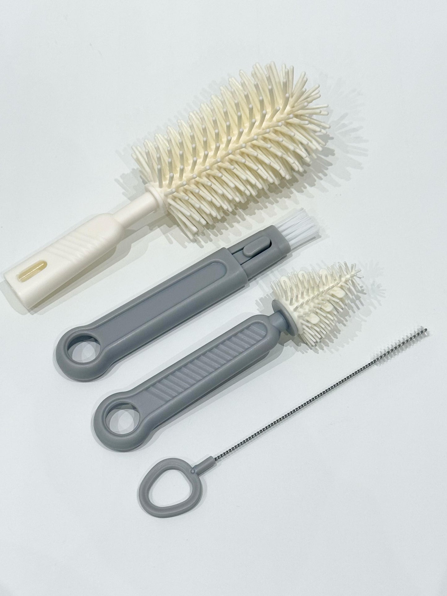 MoonCare - 4 in 1 Silicone Baby Bottle Cleaning Brush Set (Bottle, Nipple, Straw & Detail Brush)