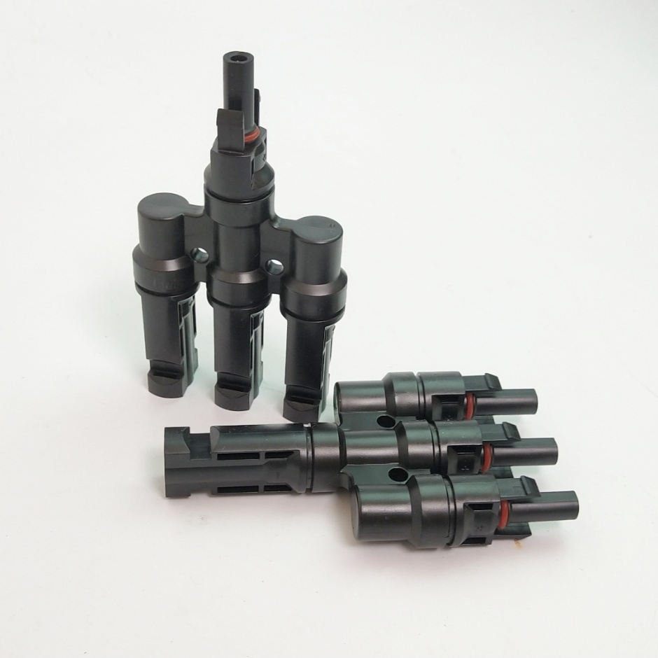 1 Pairs/lot Multi 3T Type Connector for solar panel parallel connection 3T Branch Solar connectors solar PV connector