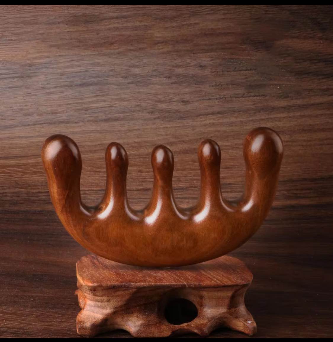Wooden scalp massager