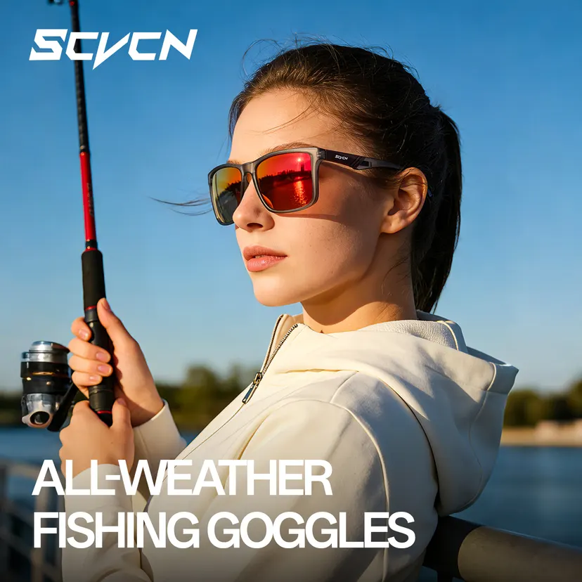 SCVCN New Polarized UV400 Sunglasses Men Women Outdoor Sport Cycling Road Bike Fishing Sea Beach Professional Eyewear Glasses
