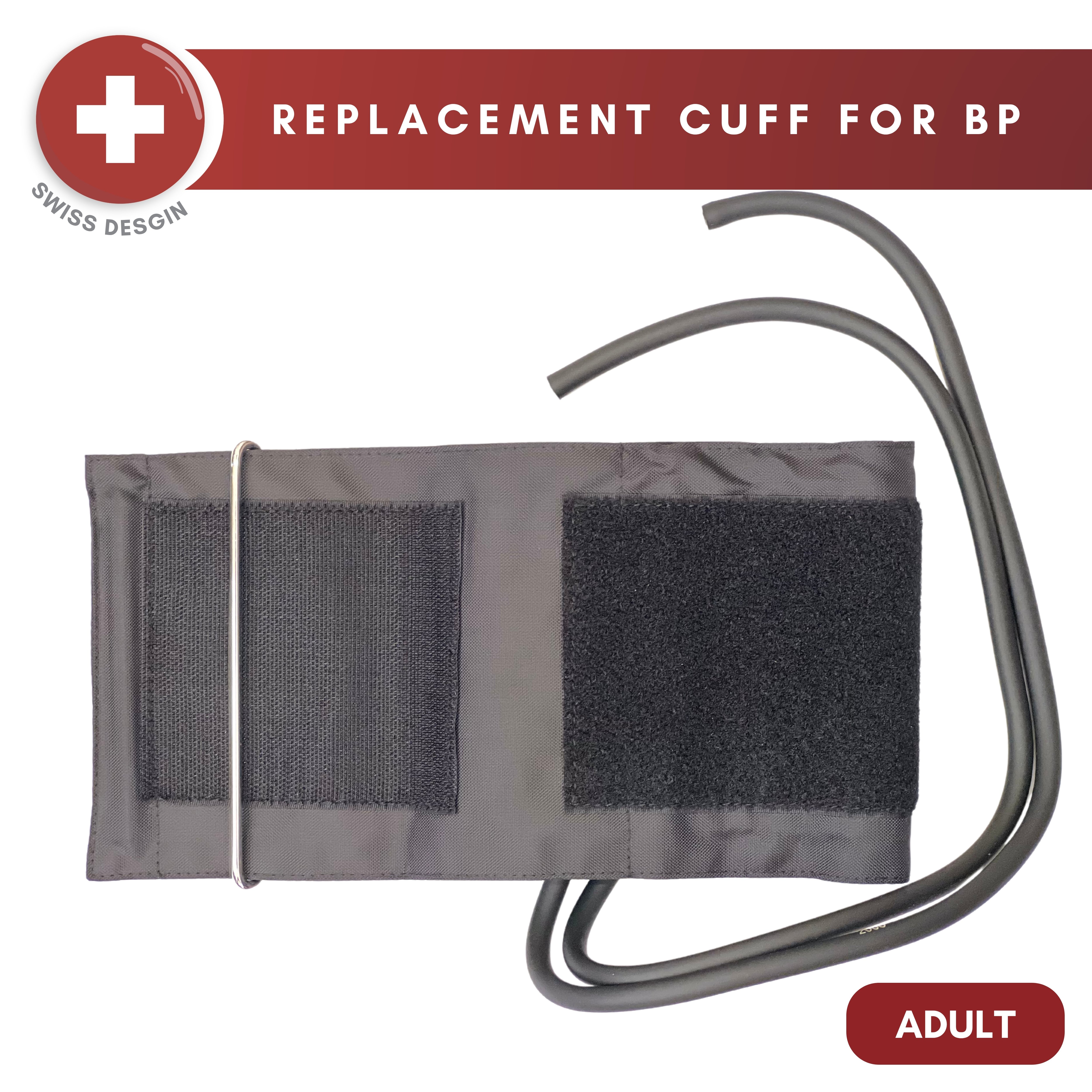Rossmax Premium Adult Blood Pressure Monitor Cuff, Elegant Grey, D-Ring, New, Single Pack