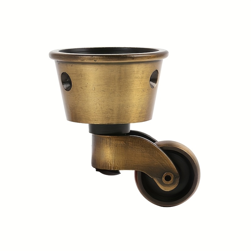 Zinc Alloy Round Furniture Cup Casters Wheels Piano Legs Guards with Screws 360-degree Swivel for Cabinet Table Chair Sofas