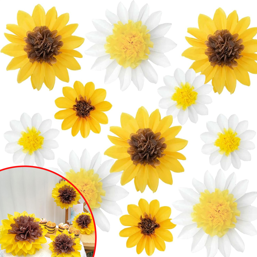 2/4pcs 20mm/30mm Paper Material Flower Decorations Can Be Used for DIY Party, Wedding, Music Festival Decoration Accessories