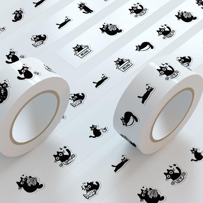 500pcs/set Water Waterproof Black Cat Graffiti Phone Case Laptop Roll Sticker Stickers DIY Bottle High Quality Durable Reliable