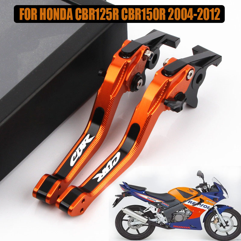 FOR HONDA CBR125R CBR150R CBR 125R/150R Motorcycle 3D Brake Clutch Lever Aluminum CNC Adjustable Motorbike Brake Lever LOGO CBR