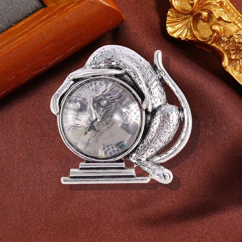 1pc Vintage Style Rhinestone Leopard Brooch, Fashion Alloy Animal Pin Jewelry Accessory For Women's Daily WearFashion brooches