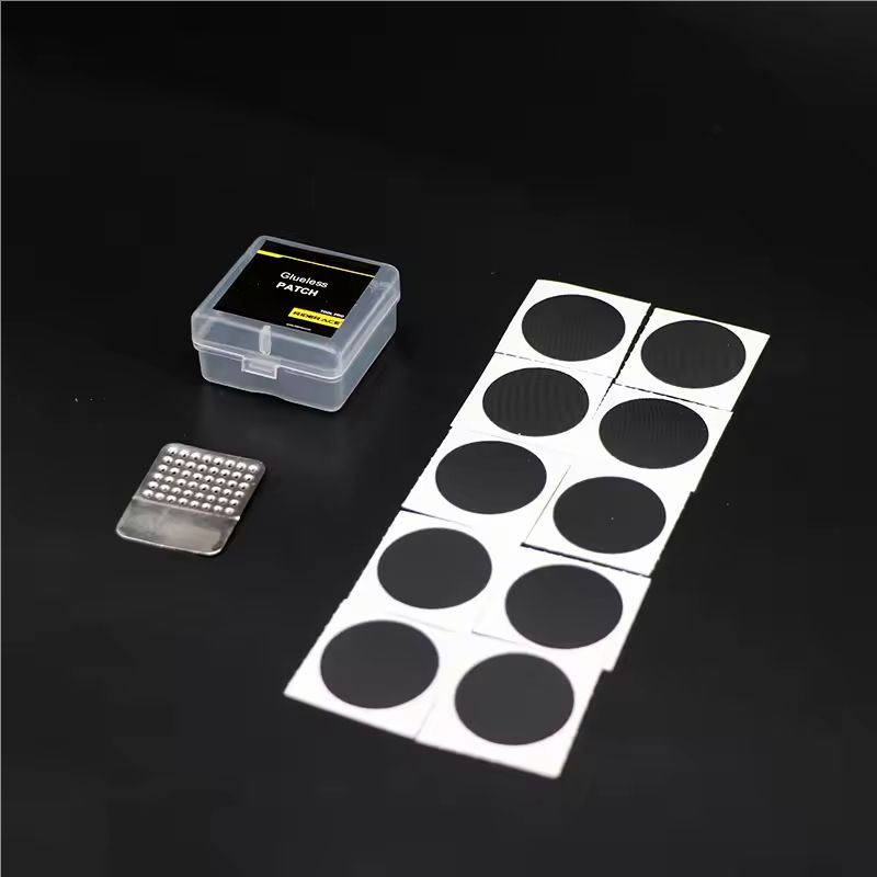 Mountain Bike Tyre Tire Repair Tools Piece Thin Road Bike Accessories 10 Pcs Glueless Chip Patches Bicycle Inner Tire Repair Kit
