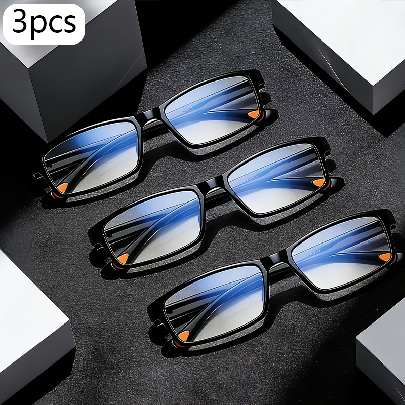3Pcs Male And Female Reading Glasses With High-Definition Anti Blue Light And Ultra Lightweight Portable Reading Glasses