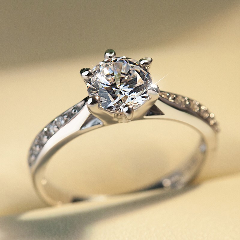Huitan Eternity Women's Ring for Wedding Luxury Proposal Engagement Rings Delicate Female Accessories Party Classic Jewelry